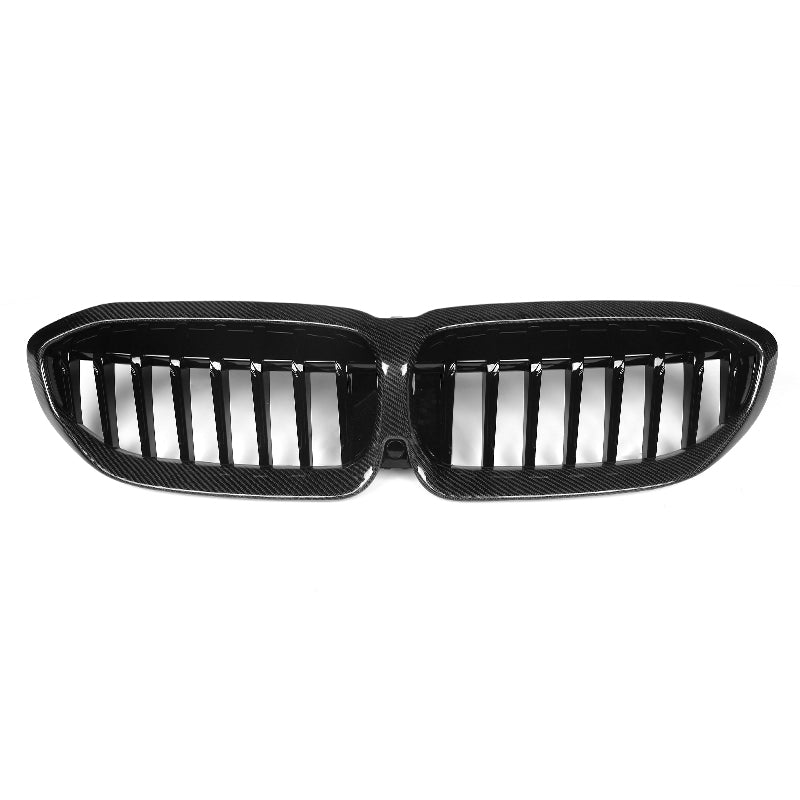 BMW 3 Serie G20/G21 Pre-LCI Carbon Nieren Grill met enkele lamellen (2019-2022)