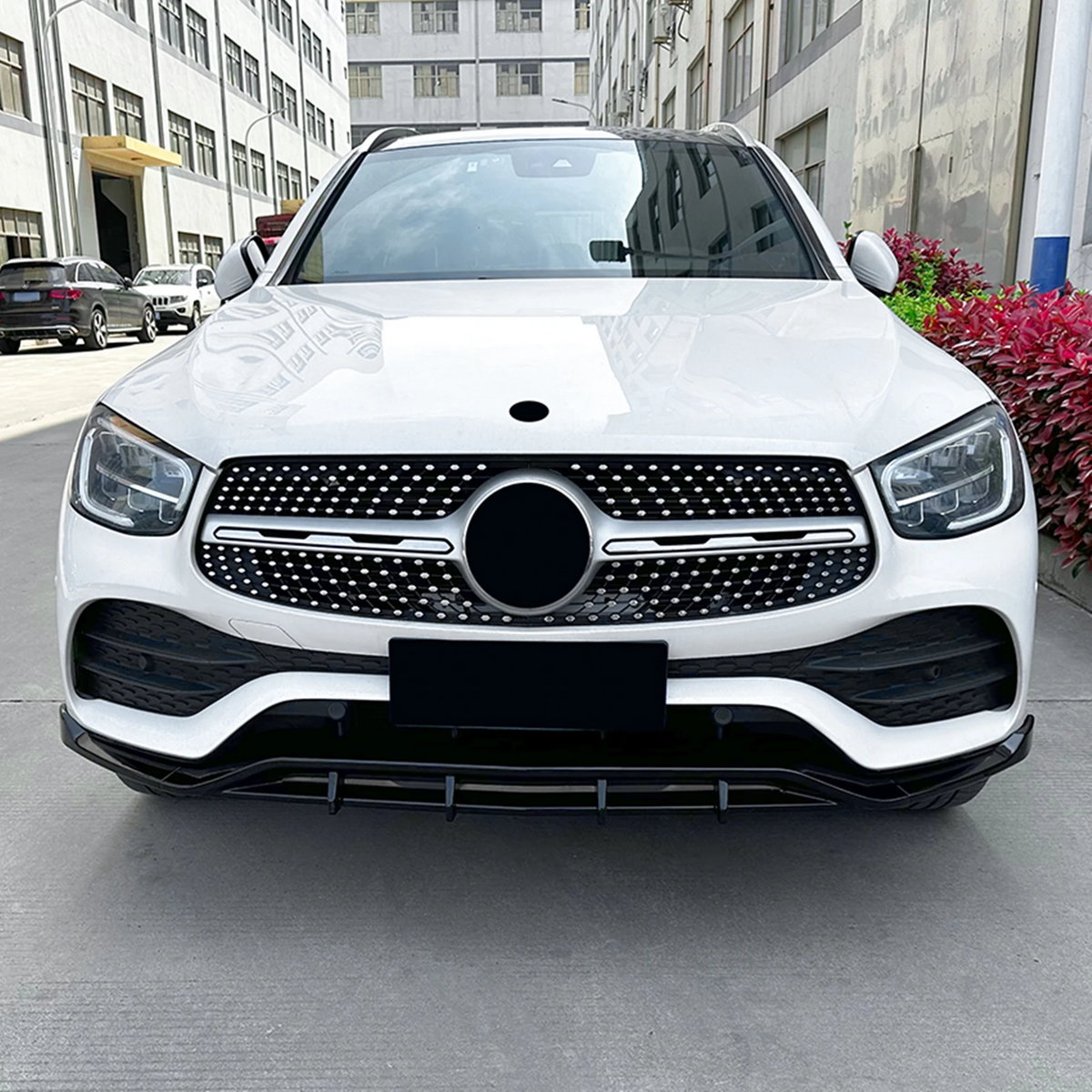 Mercedes GLC X253/C253 Facelift Hoogglans Zwart Voorlip Splitter (2020-2022)