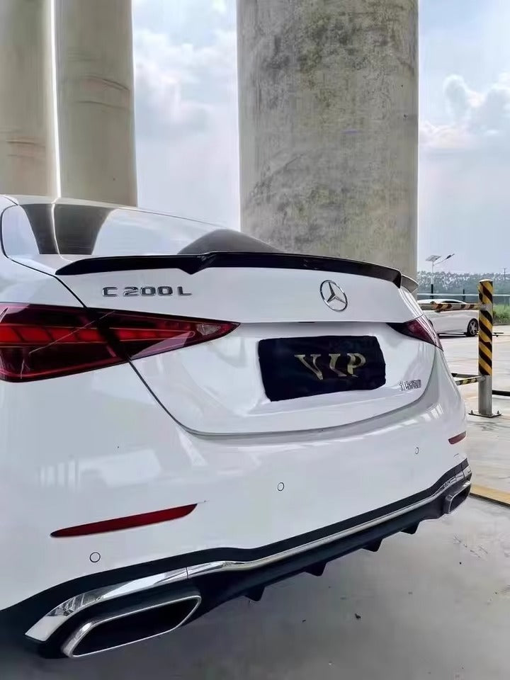 Mercedes C-Klasse W206 Sedan Hoogglans Zwart Brabus Style Achterspoiler (2022+)