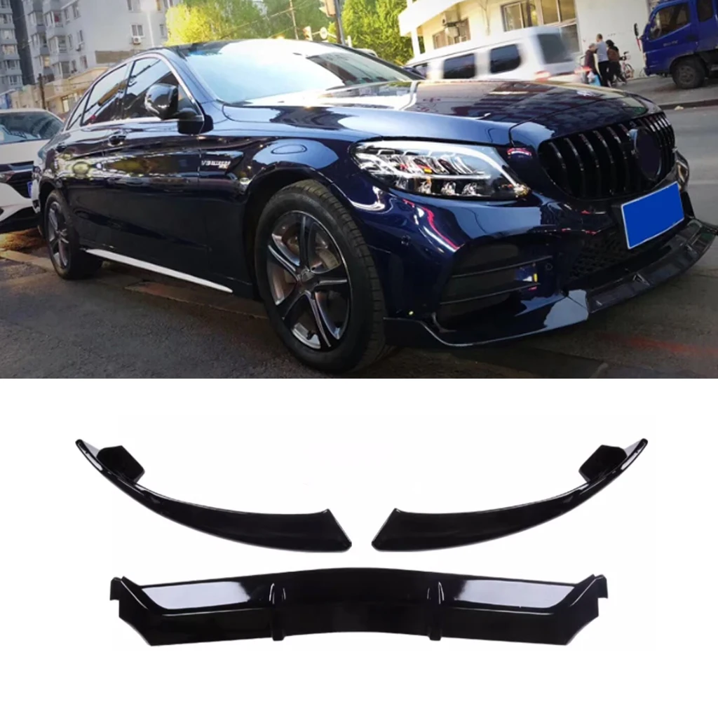 Mercedes GLC X253/C253 Hoogglans Zwart Voorlip Splitter (2016-2019)