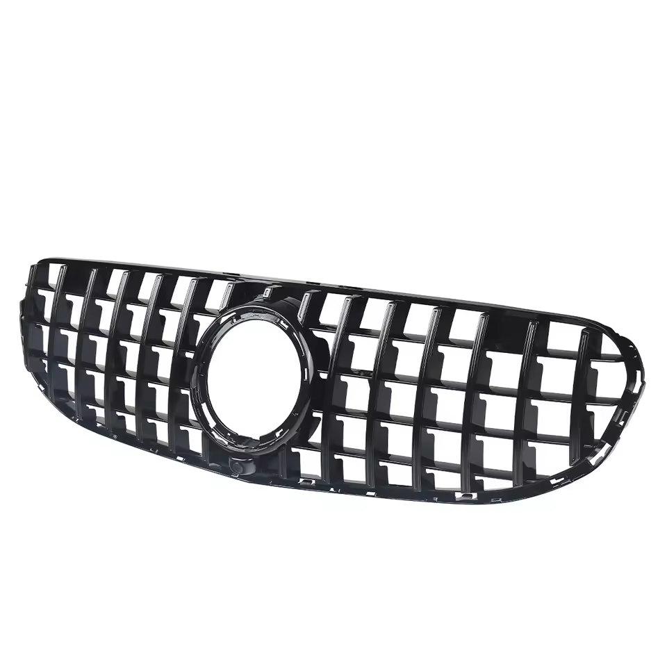 Calandre style Panamericana GT noir brillant pour Mercedes GLC X253/C253 Facelift (2019-2022)