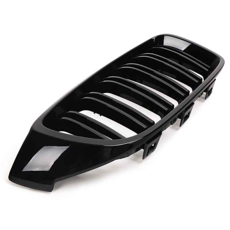 BMW 4 Reeks & M3 M4 Hoogglans zwart Dubbele lamellen voorgrills F32 F33 F36 F80 F82 F83 (2014-2020)