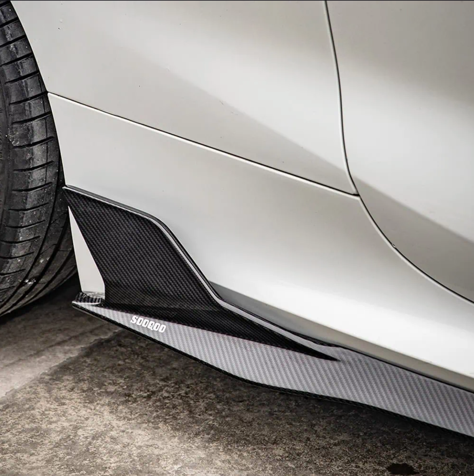 BMW Série 8 G14 G15 & M8 F91 F92 Pre-Preg Carbone Extensions de bas de caisse By Sooqoo (2018+)