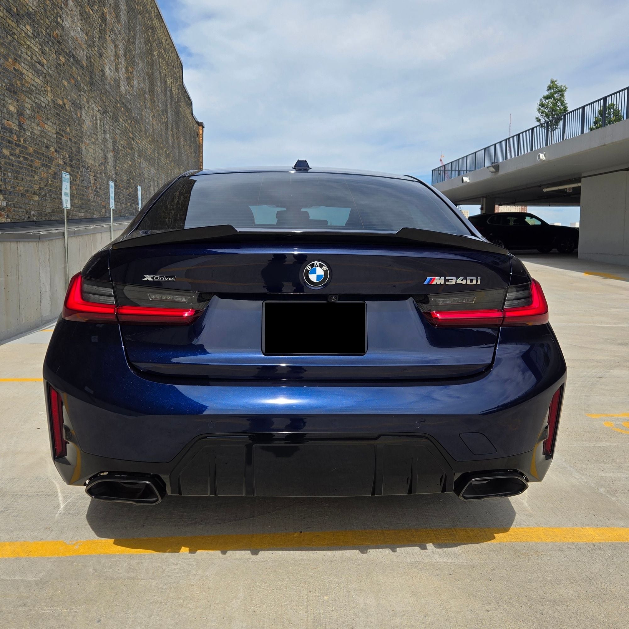 BMW Série 3 G20 / M3 G80 Noir brillant Becquet arrière (2019+)