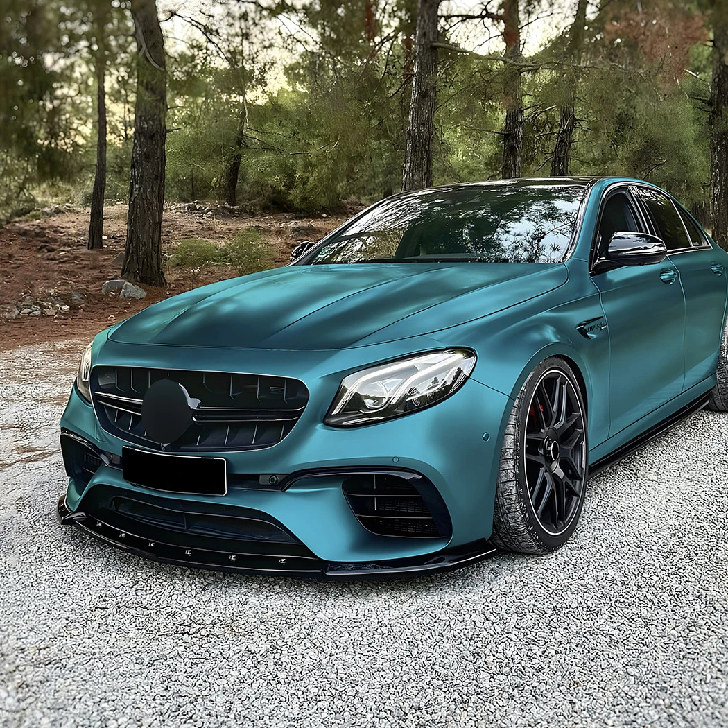 Mercedes E-Klasse W213 E63 AMG Stijl Hoogglans Zwart Voorlip Splitter (2017-2020)