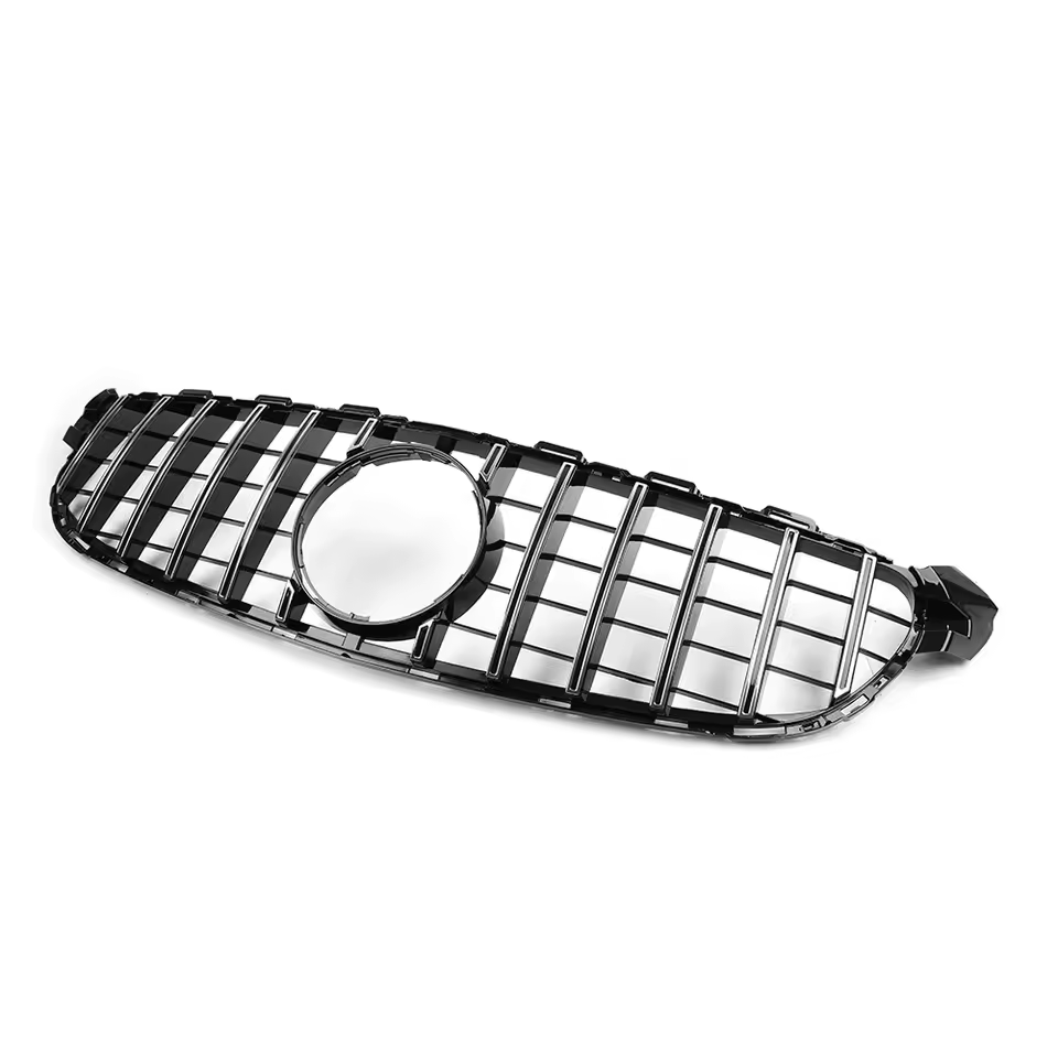 Mercedes C-Klasse C63 W205/C205 Hoogglans Zwarte Panamericana GT Style Grill (2015-2018)