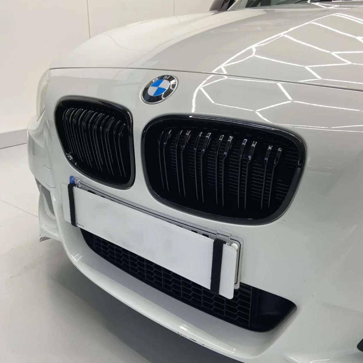 BMW 1 Reeks Pre-LCI Hoogglans zwart Dubbele Lamellen Voorgrills F20 F21 (2011-2014)