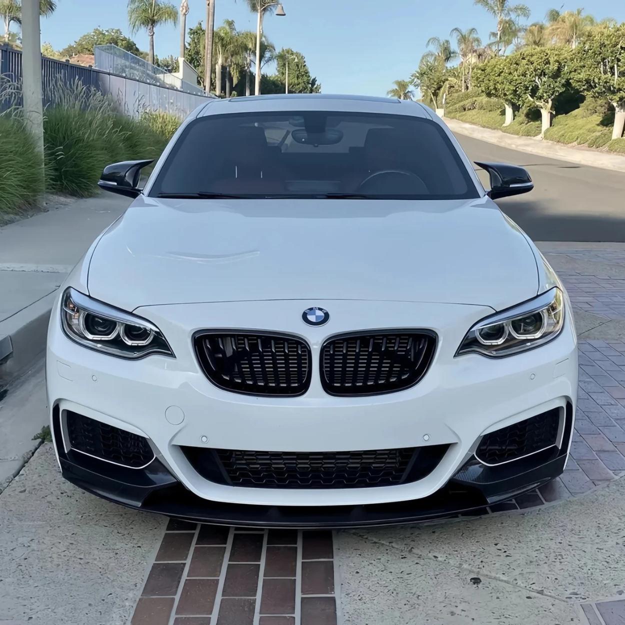 BMW 2 Reeks F22 F23 MP Stijl Hoogglans zwart Voorsplitter (2014-2020)