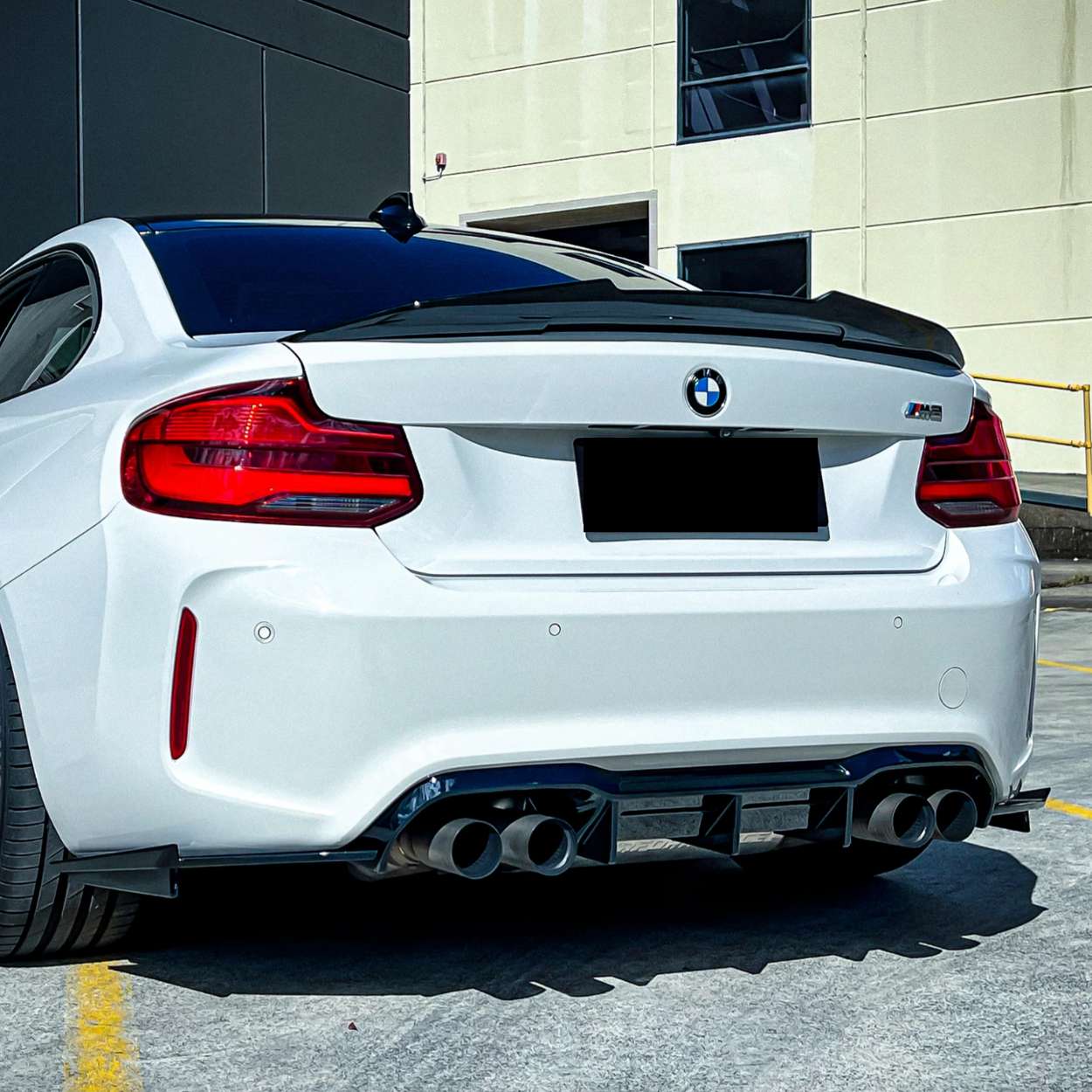BMW 2 Reeks F22 / M2 F87 Hoogglans zwart Ducktail PSM Style Achterspoiler (2014-2021)