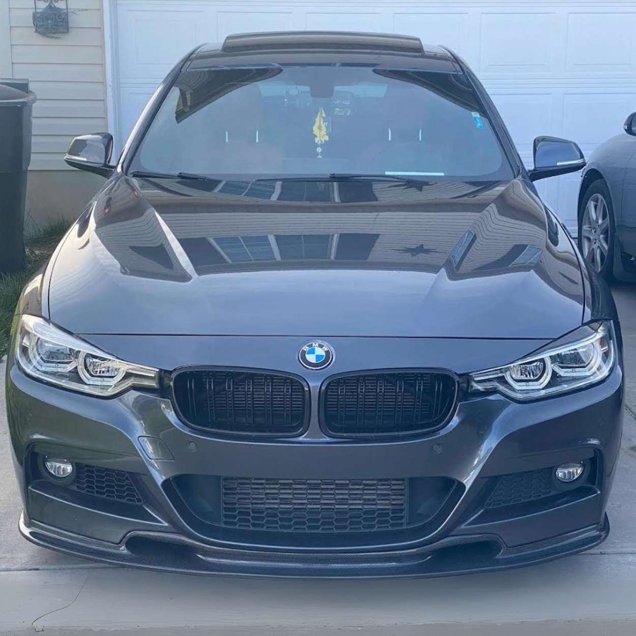 BMW 3 Serie F30/F31 Carbon V stijl voorbumper splitter (2012-2019)