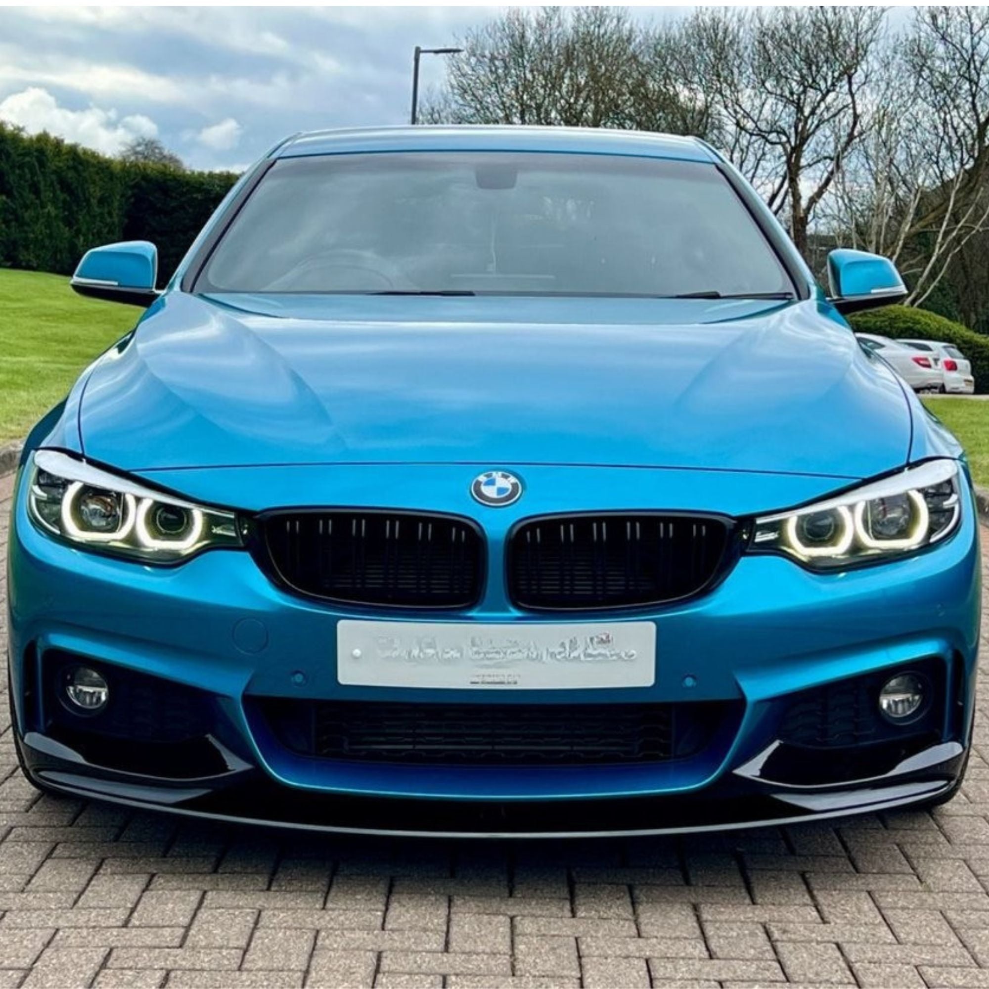 BMW 4 Reeks & M3 M4 Hoogglans zwart Dubbele lamellen voorgrills F32 F33 F36 F80 F82 F83 (2014-2020)