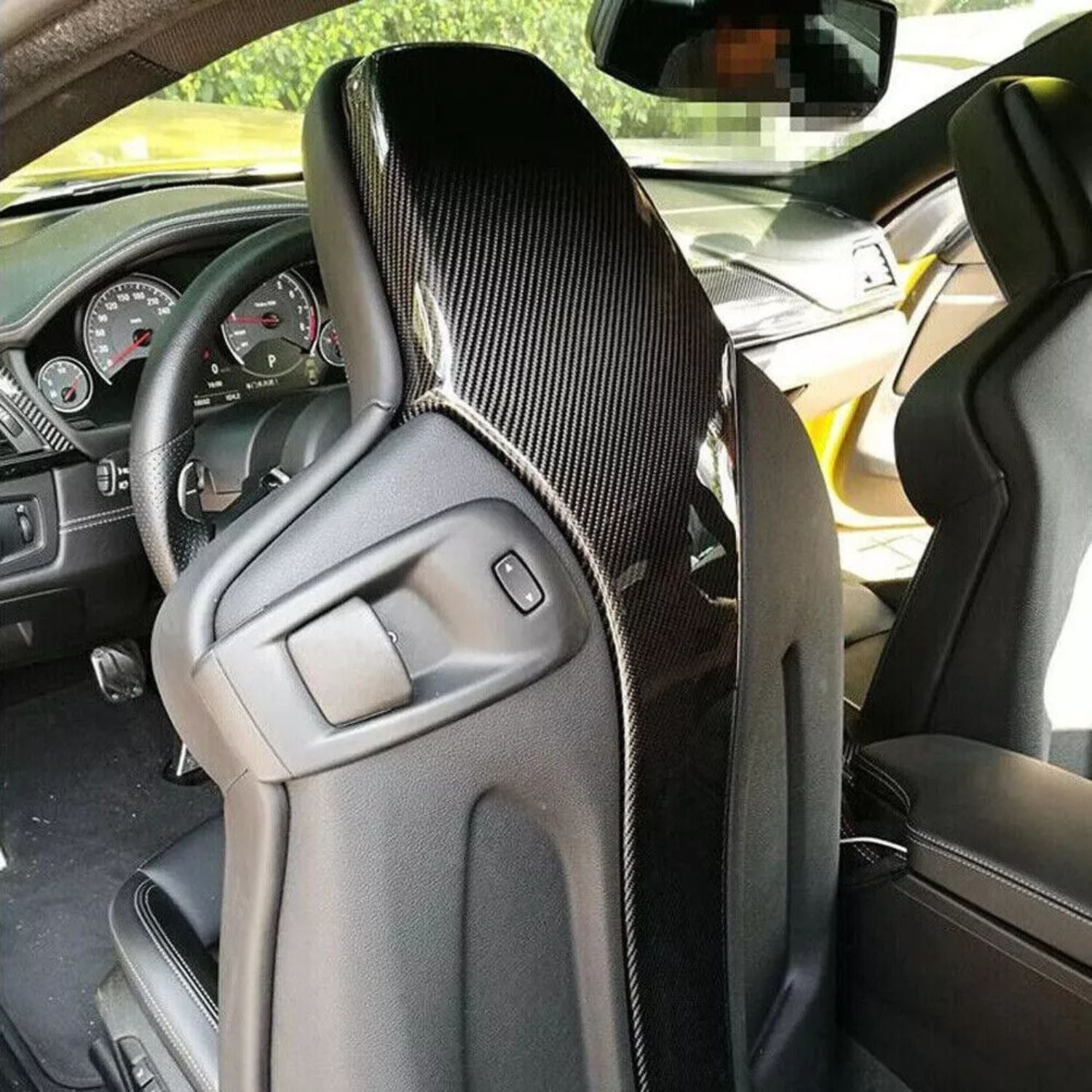 BMW M3 F80 / M4 F82 F83 Carbone Pré-imprégné Housses de dossier de siège Par OPTIC (2014-2019)