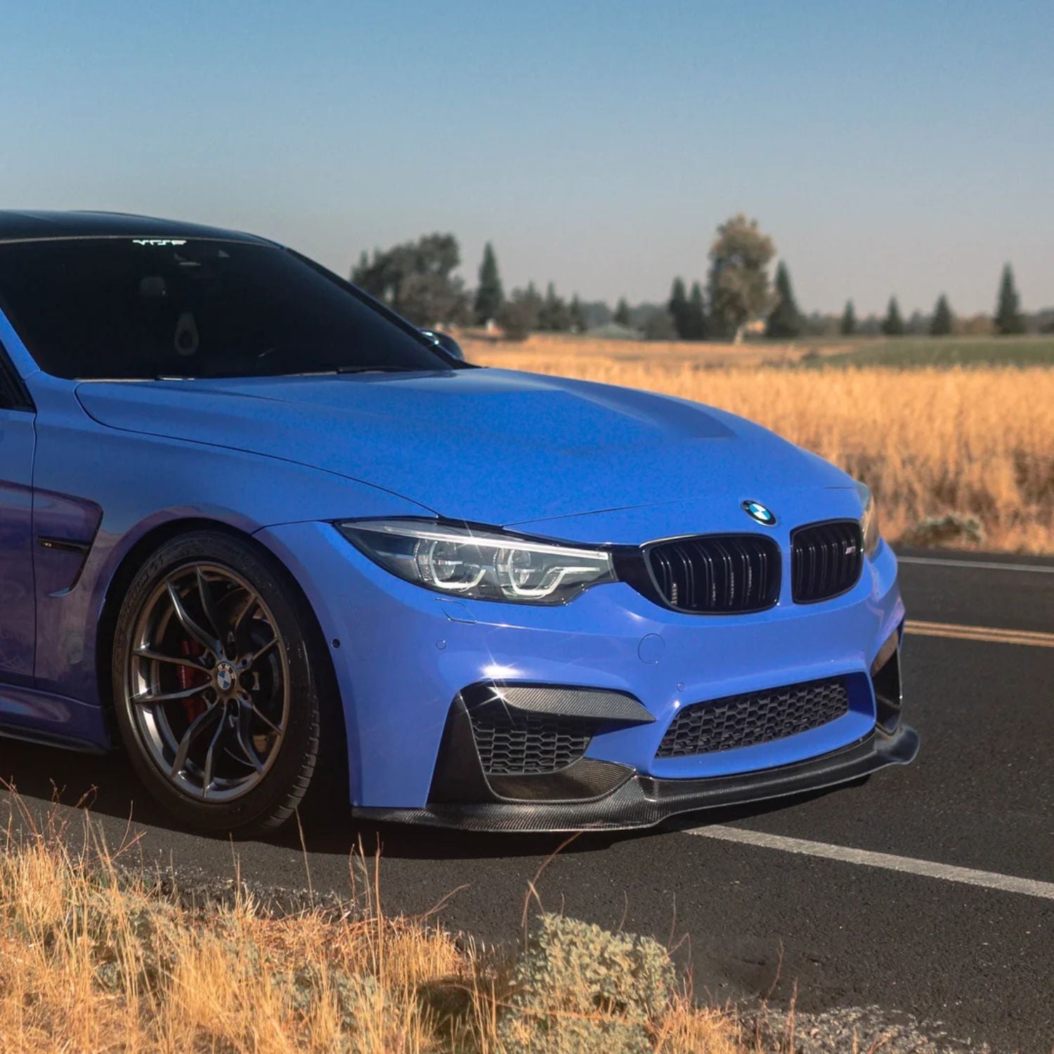 BMW M3 F80 / M4 F82 F83 Carbone V Style Lame avant (2014-2019)