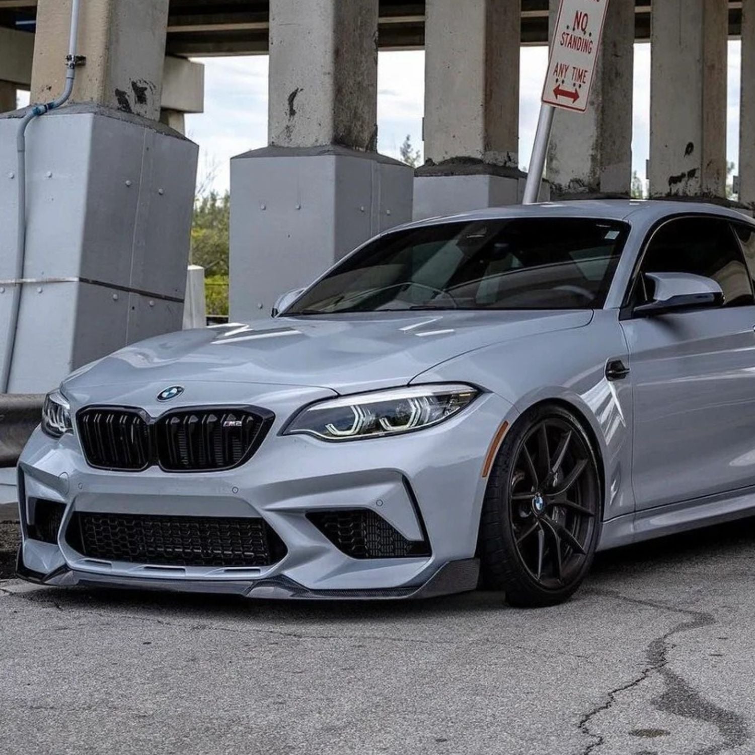 BMW M2 F87 Noir brillant MP Style Lame avant (2015-2018)