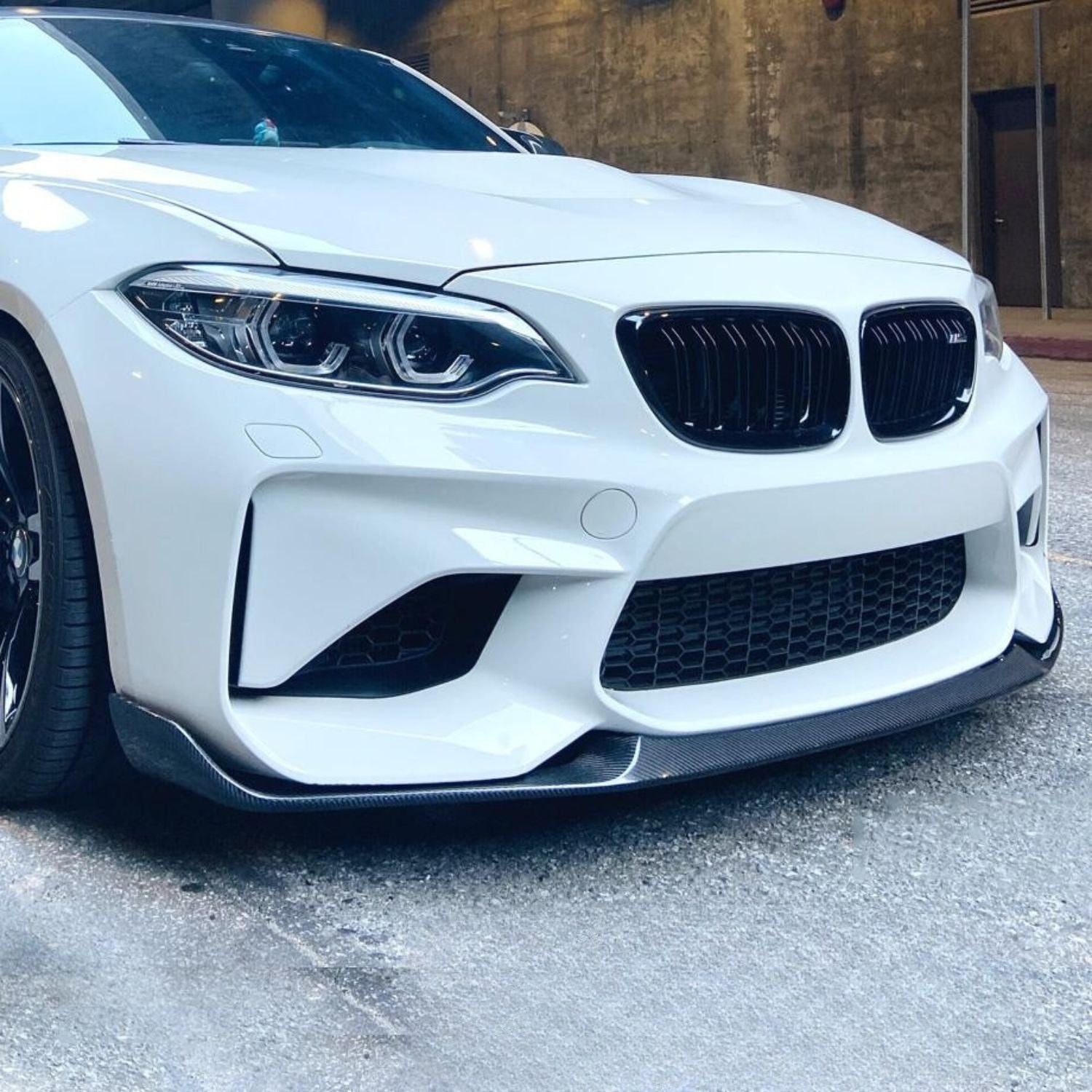 BMW M2 F87 Carbone Pré-imprégné M Performance Style Front Bumper Splitter Par OPTIC (2015-2018)