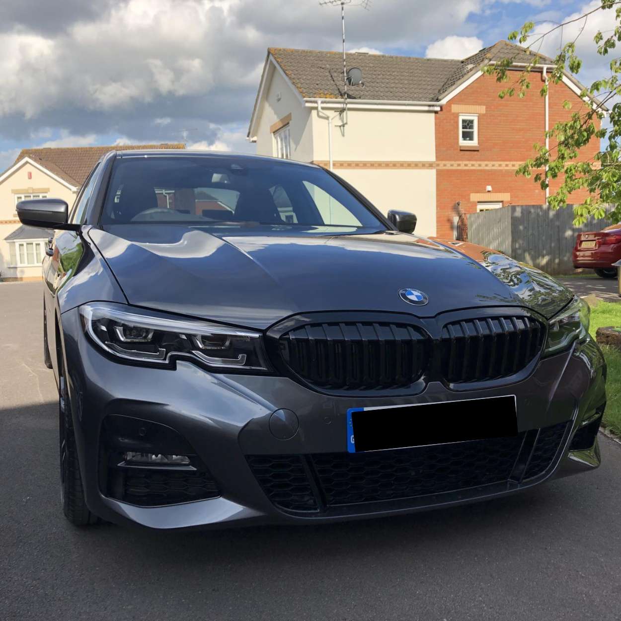 BMW 3 Reeks G20/G21 Pre-LCI Hoogglans zwart Grill met enkele lamellen (2019-2022)