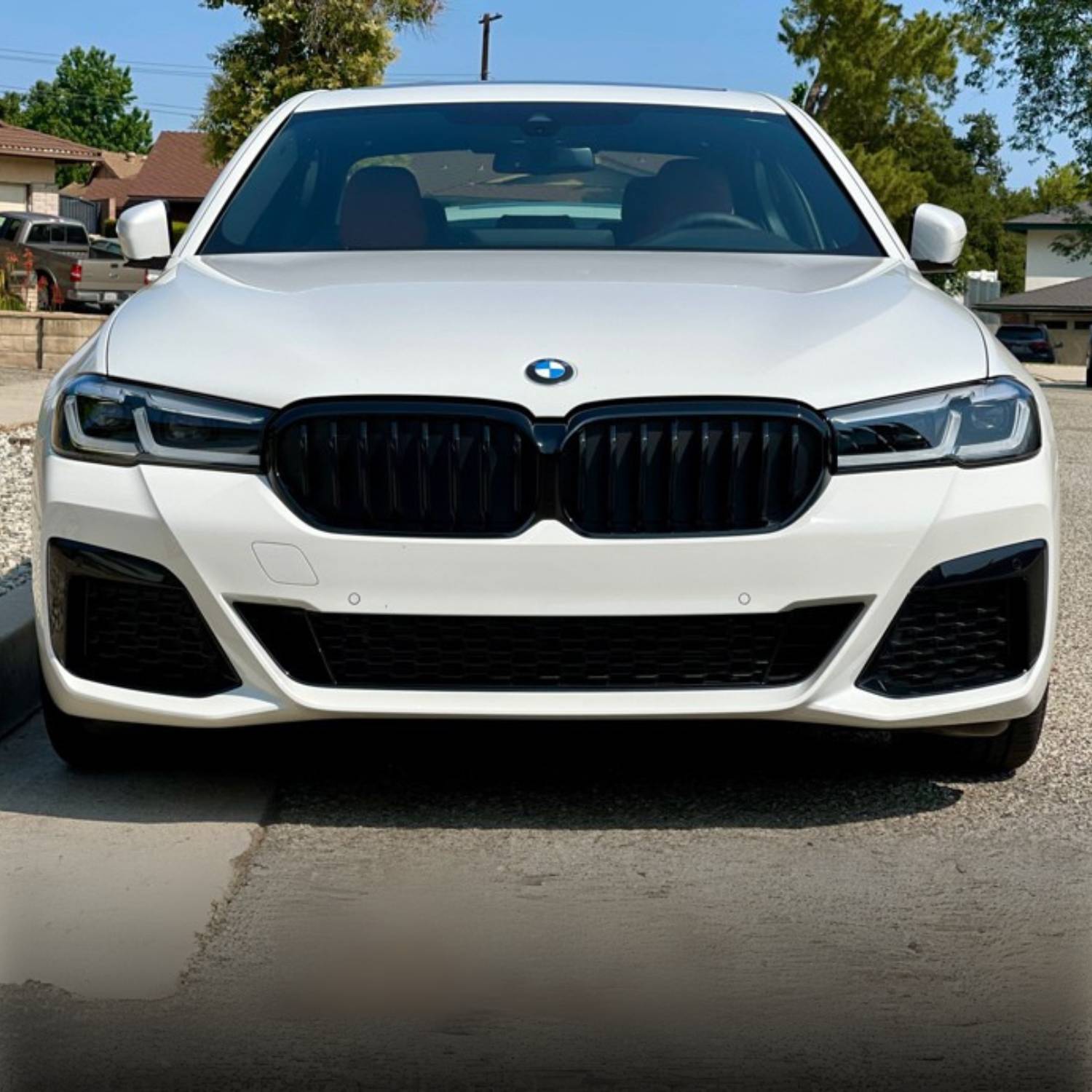 BMW 5 Serie G30 M5/F90 LCI Hoogglans zwart Nieren Grill met enkele lamellen (2020-2023)