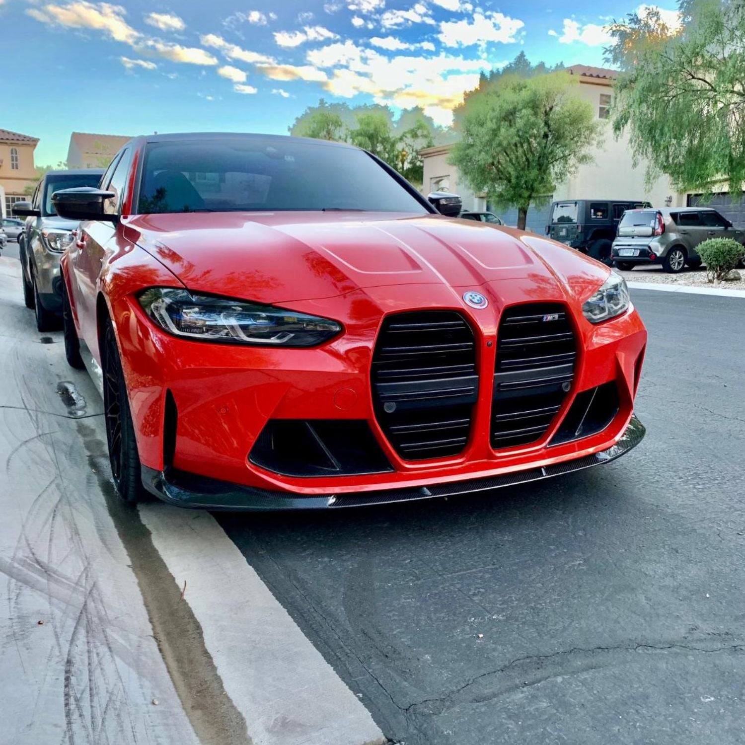 BMW M3 G80 G81/M4 G82 G83 Pre-preg carbon 3D Style Frontlip van OPTIC (2021+)