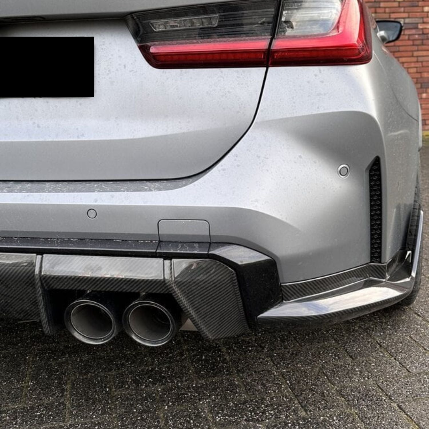 BMW M3 G80 G81 / M4 G82 G83 Carbone Pré-imprégné Style M Performance Pare-chocs arrière Ailettes latérales Par OPTIC (2021+)