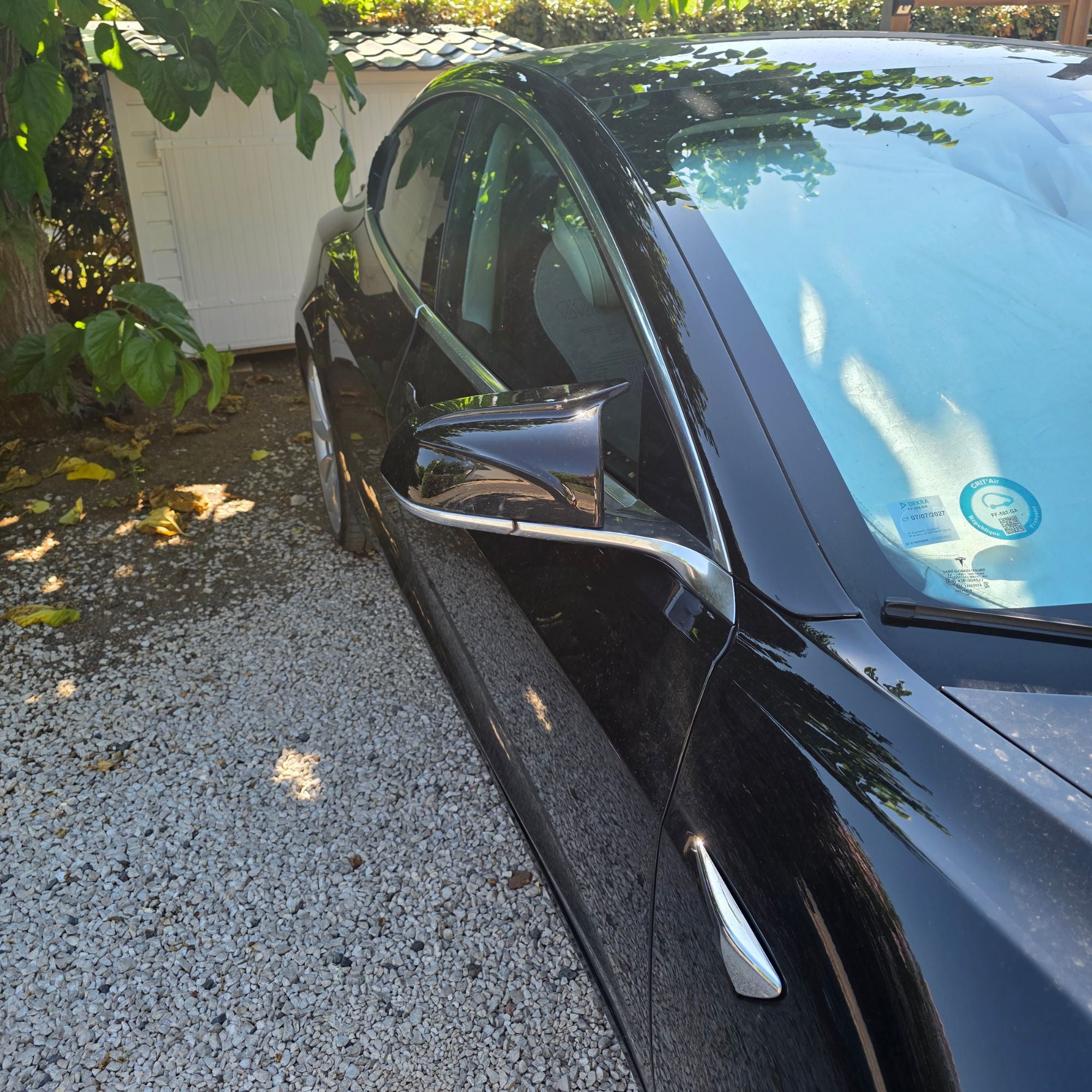 Coques De Rétroviseur M-Style Noir Brillant pour Tesla Model 3 (2017-2023)
