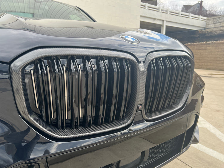 BMW X5/X5M G05/F95 Carbon Dubbele Lamellen Nieren Grill (2018-2023)