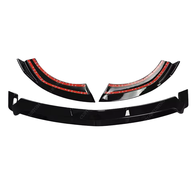 Mercedes E-Klasse W213 4-Deurs AMG Stijl Hoogglans Zwart Voorlip Splitter (2017-2020)