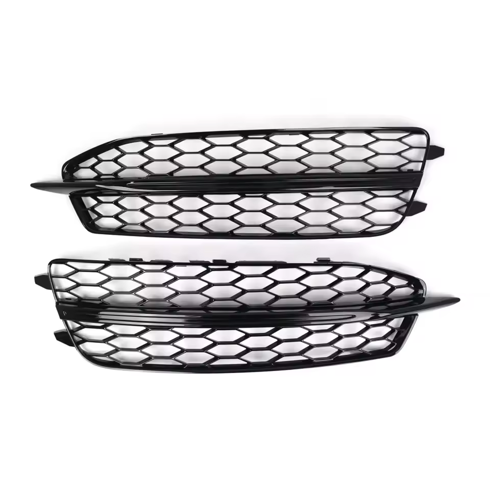 Audi A6 S-Line / S6 C7 Hoogglans Zwarte Mistlamp Grills (2012-2015)