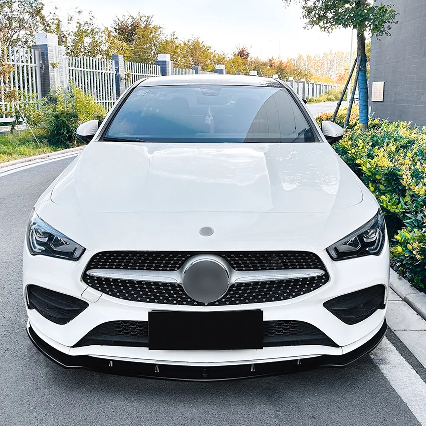 Mercedes CLA W118 AMG Stijl Hoogglans Zwart Voorlip Splitter (2019-2023)
