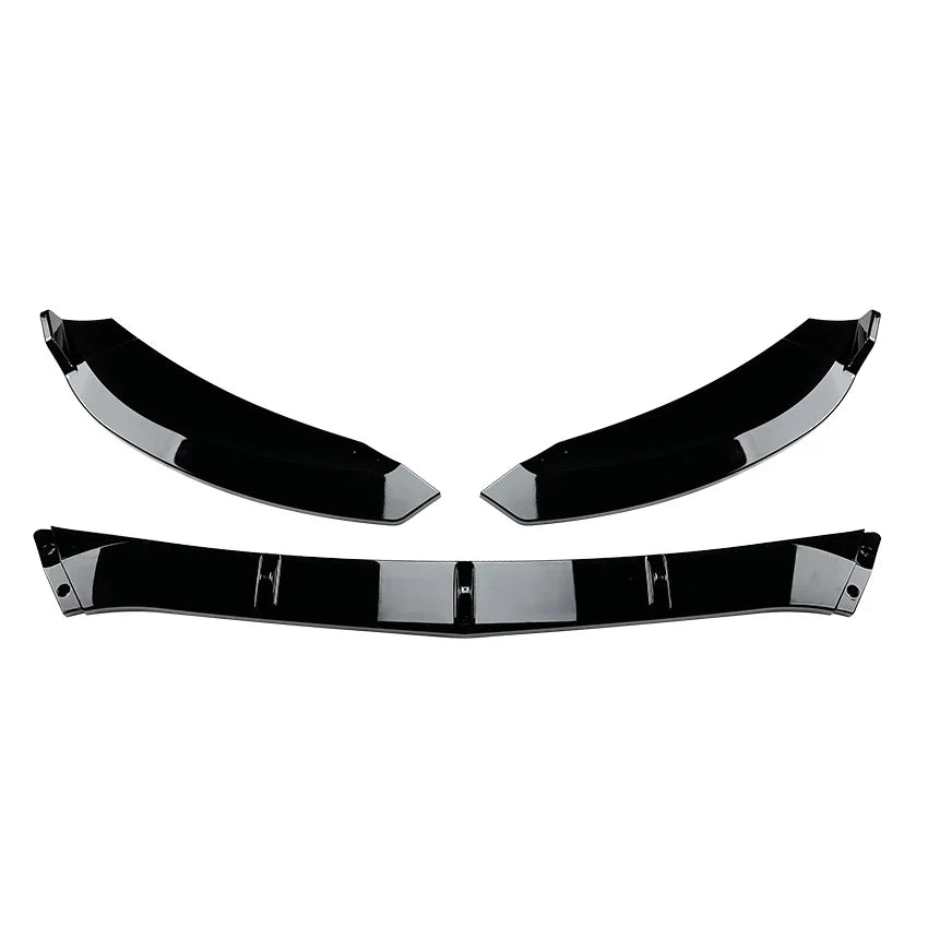 Mercedes C-Klasse W205 V-Stijl Hoogglans Zwart Voorlip Splitter (2015-2018)