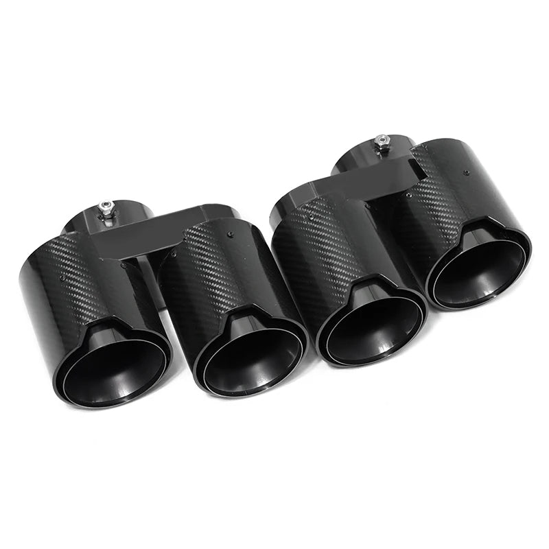 BMW X5/X6/X7 | G05/G06/G07 Carbon Vierdubbele Uitlaat Sierstukken