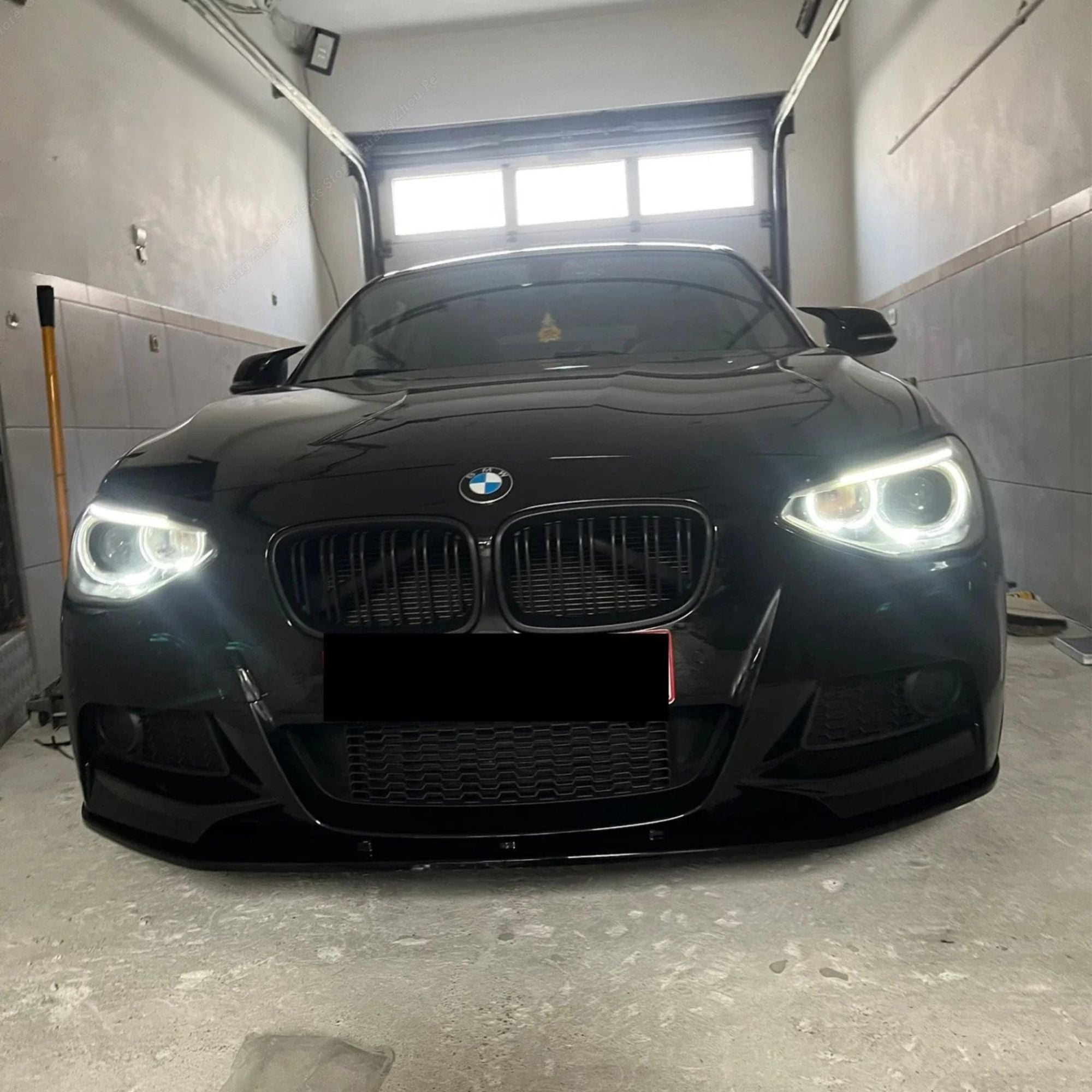 BMW 1 Serie F20/F21 PRE-LCI M-Sport V2 Glanz Zwarte Voorlip Splitter (2011-2014)