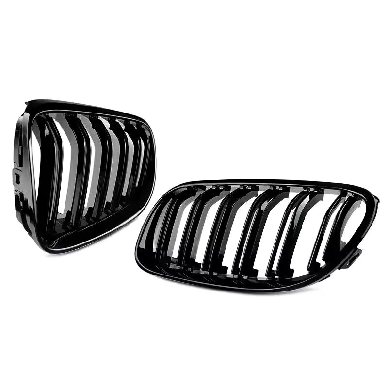 BMW 3 Serie E92/E93 LCI Hoogglans Zwarte Dubbele Lamellen Nieren Grills (2010-2013)