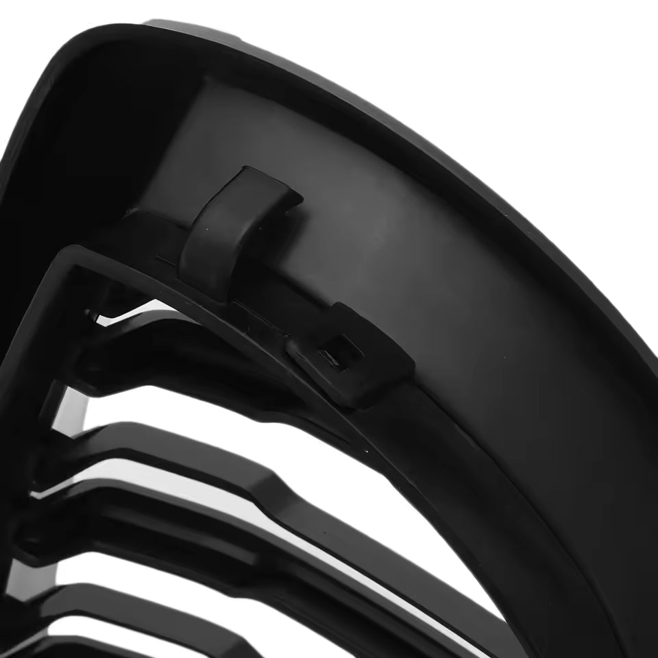 BMW 3 Serie E46 2-Deurs Hoogglans Zwarte Dubbele Lamellen Nieren Grills (2003-2006)