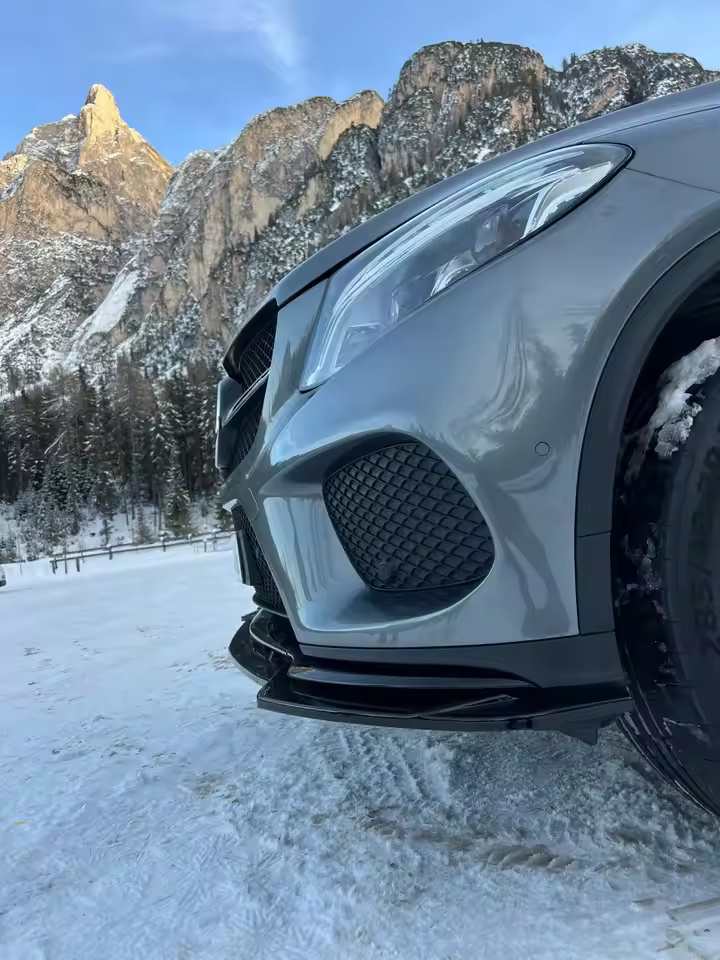 Mercedes GLE C292 Coupé Hoogglans Zwart Voorlip Splitter (2015-2019)