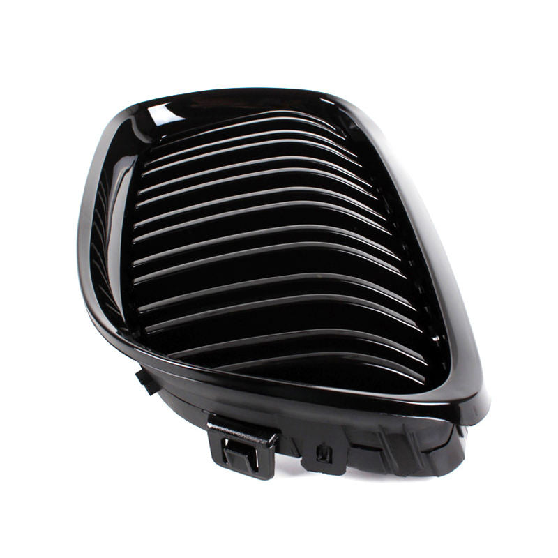 BMW 3 Serie E90/E91 LCI Hoogglans Zwarte Dubbele Lamellen Nieren Grills (2009-2013)