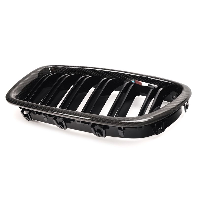 BMW 5 Serie / M5 F10/F11 Carbon Dubbele Lamellen Nieren Grill (2010-2017)