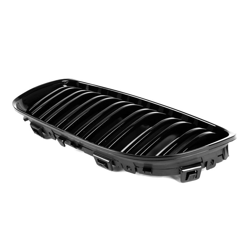 BMW 3 Serie E90/E91 LCI Hoogglans Zwarte Dubbele Lamellen Nieren Grills (2009-2013)