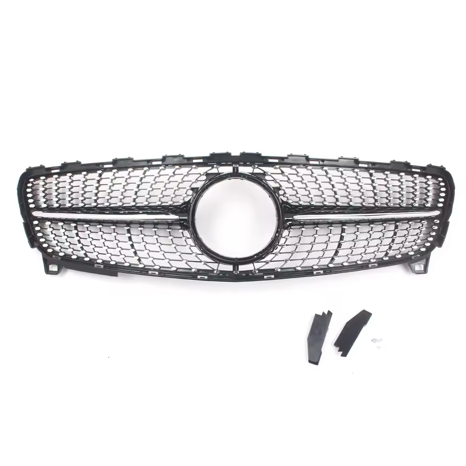 Mercedes A-Klasse W176 Facelift Hoogglans Zwarte Diamond Style Grill (2016-2018)
