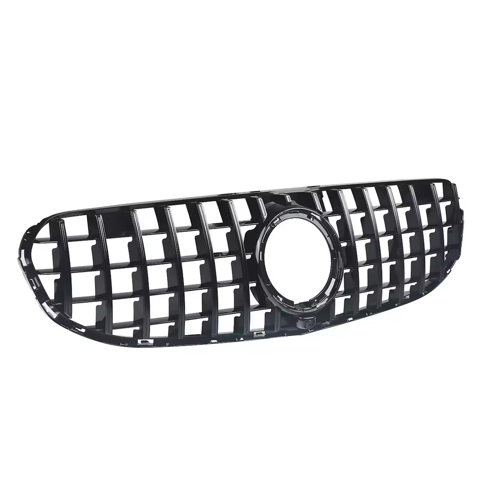Calandre style Panamericana GT noir brillant pour Mercedes GLC X253/C253 Facelift (2019-2022)