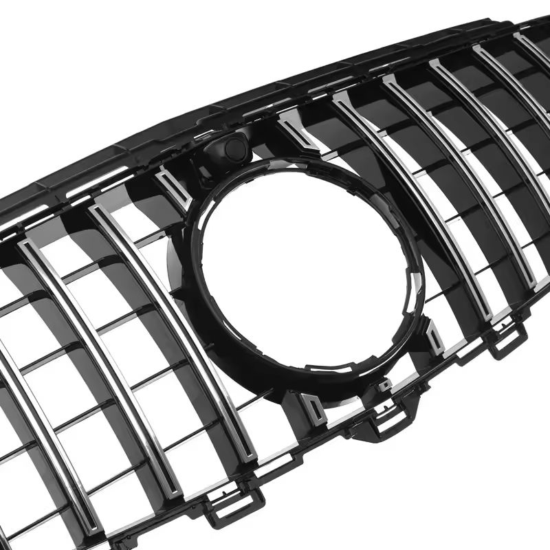 Mercedes E-Klasse W213 Hoogglans Zwarte Chroom Panamericana GT Style Grill (2016-2020)