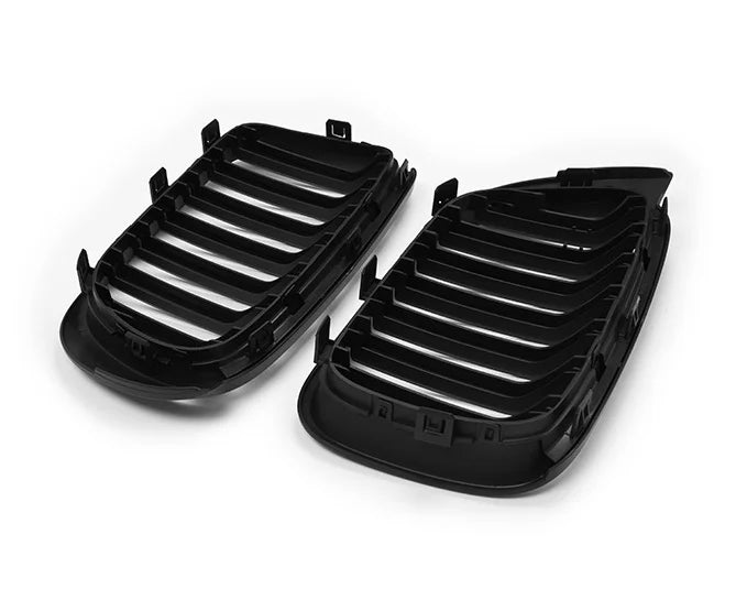 Grilles avant à double lamelle BMW X3 X4 F25 F26 LCI Noir brillant (2014-2018)