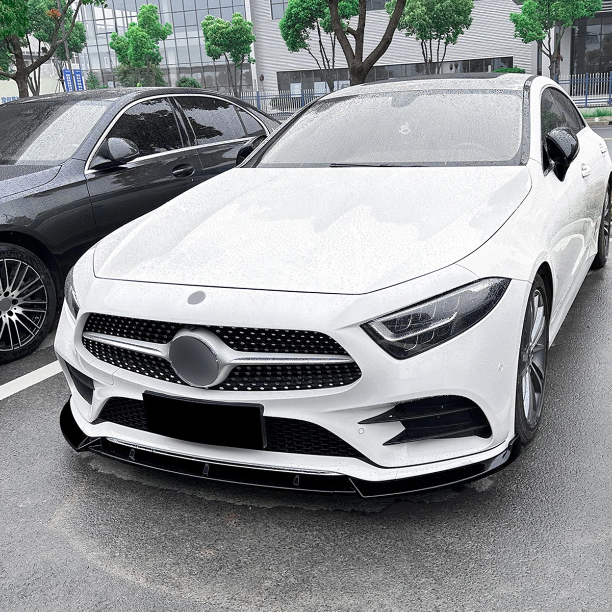 Mercedes CLS C257 AMG Stijl Hoogglans Zwart Voorlip Splitter (2018-2021)