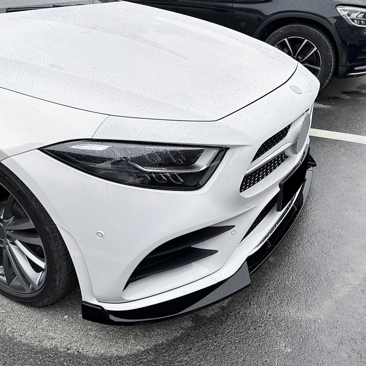 Mercedes CLS C257 AMG Stijl Hoogglans Zwart Voorlip Splitter (2018-2021)