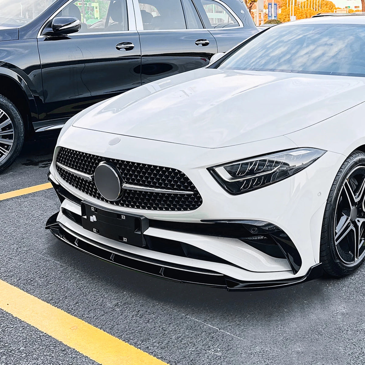 Mercedes CLS C257 Facelift AMG Style Hoogglans Zwart Voorlip Splitter (2022-2024)