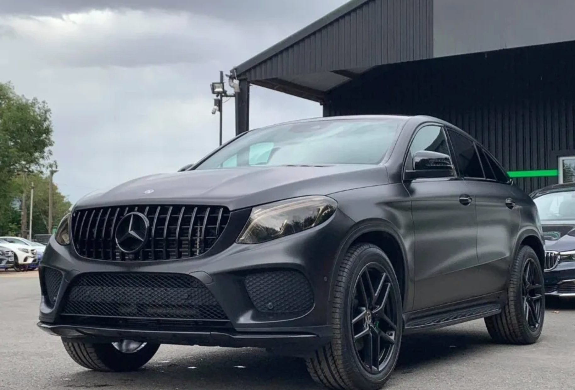 Calandre Mercedes GLE C292 Coupé Noir Brillant Style Panamericana GT (2015-2019)