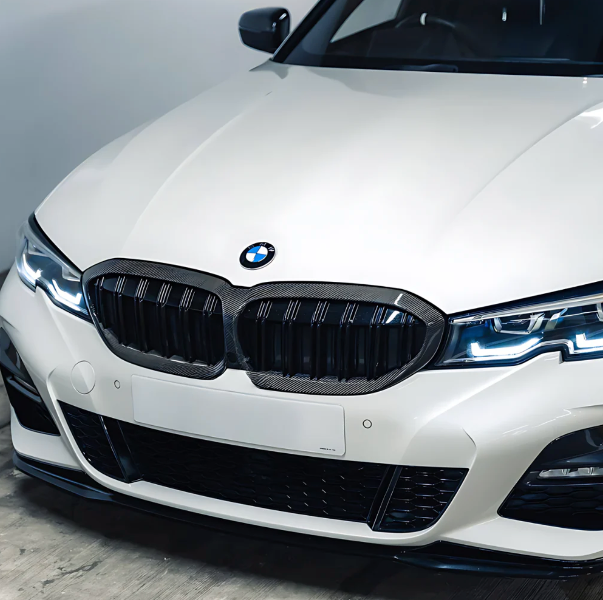 BMW Série 3 G20/G21 Pre-LCI Carbone Grille à double lamelle (2019-2022)