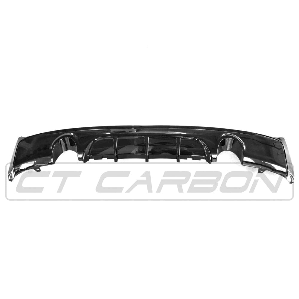 BMW 2 SERIES F22/F23 GLOSS BLACK DUAL EXHAUST DIFFUSER - MP STYLE - BLAK BY CT CARBON