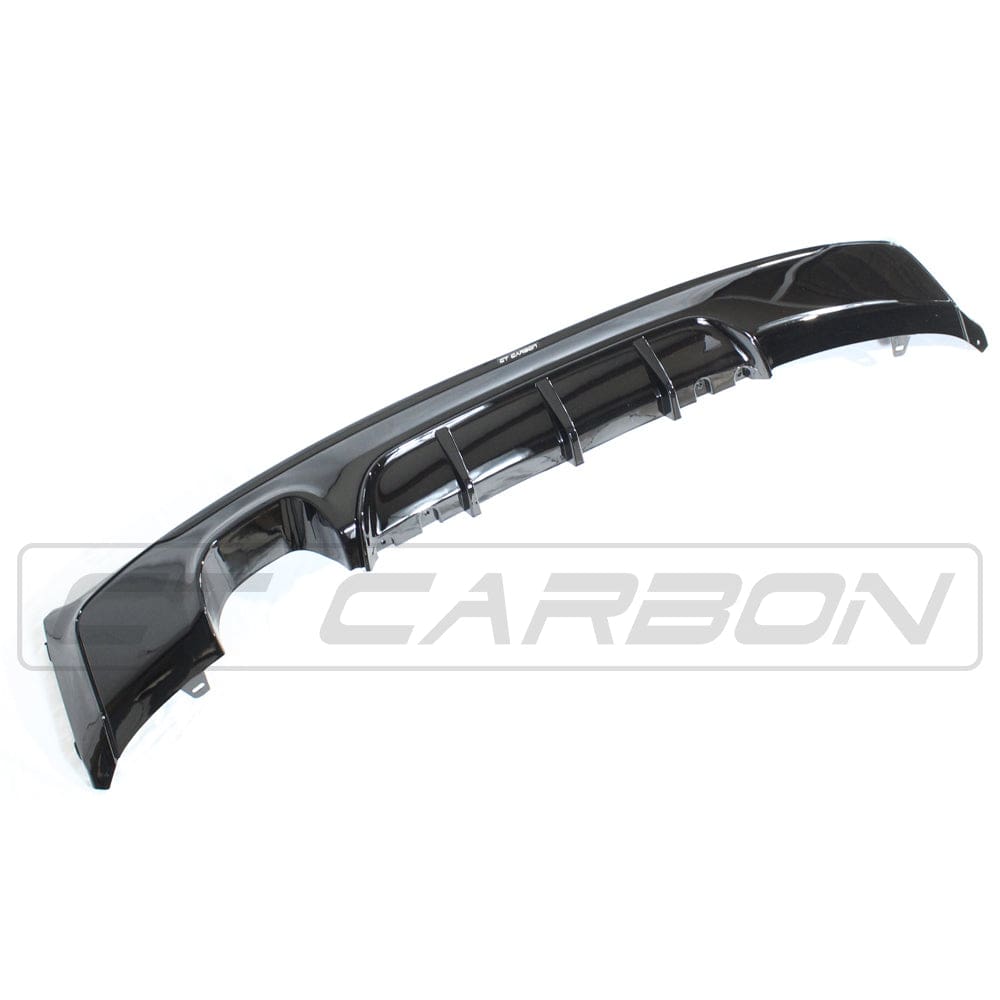 BMW 2 SERIES F22/F23 GLOSS BLACK TWIN EXHAUST DIFFUSER - MP STYLE - BLAK BY CT CARBON