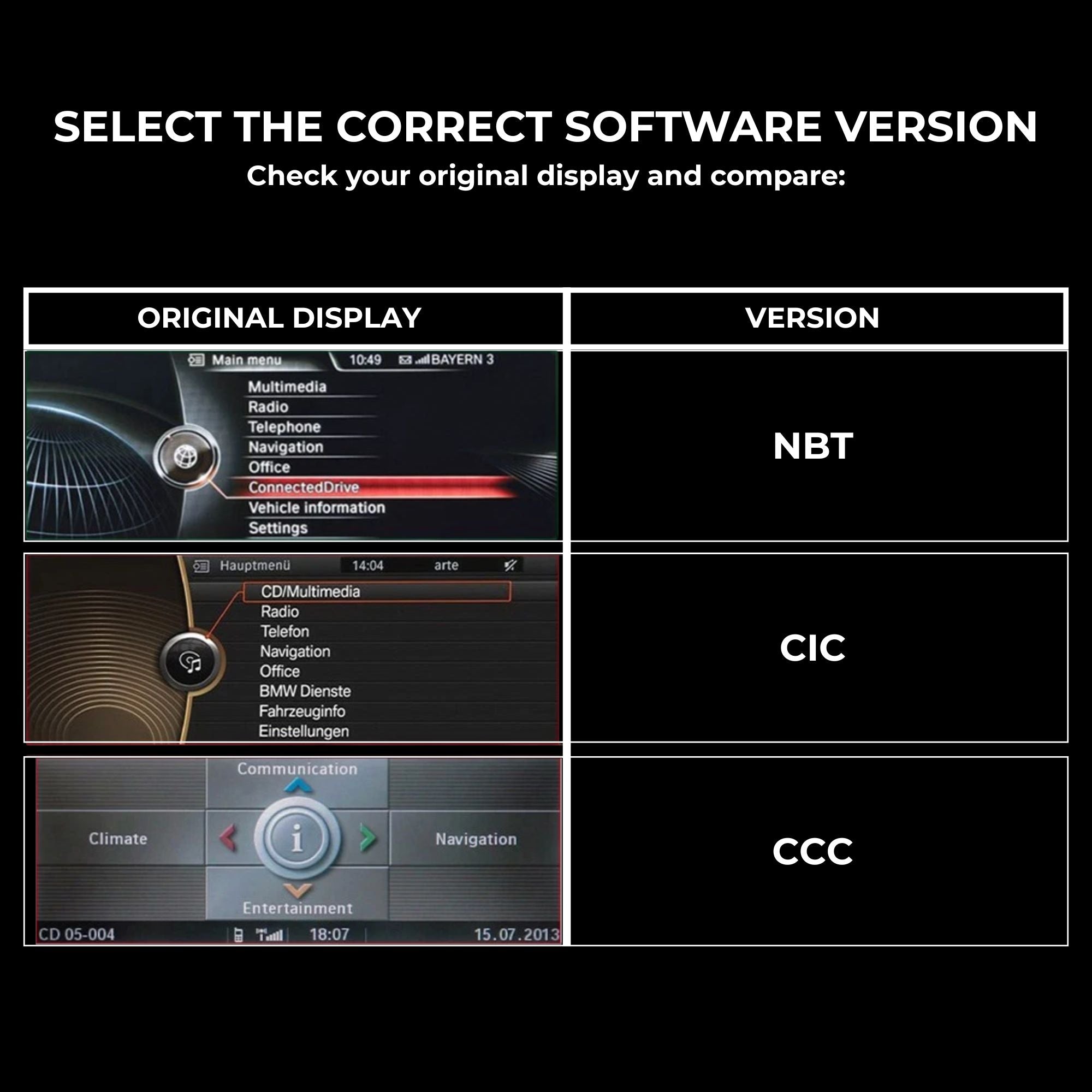 BMW Série 1 E81/E82/E87/E88 | 12.3" Écran tactile Apple CarPlay/Android Auto | (2004-2012)
