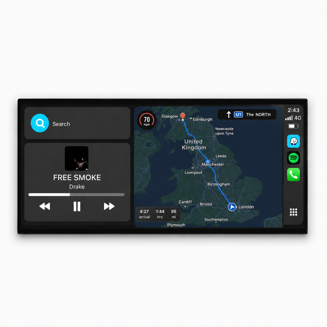 Mercedes C-Klasse W204 | 12.3" Apple CarPlay/Android Auto Touchscreen Display | (2008-2010)